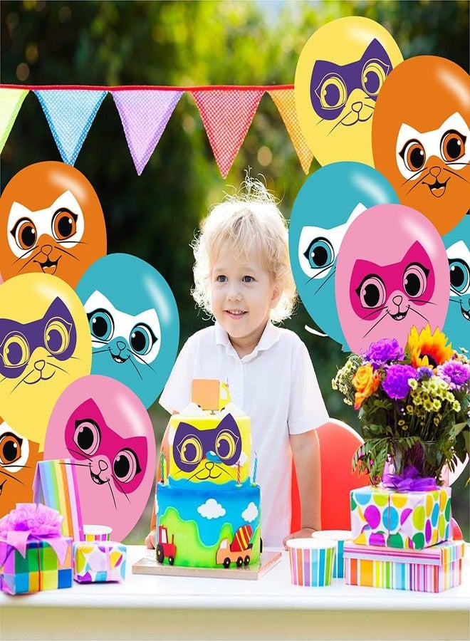 BNFUO 40pcs Super Cats Birthday Party Balloons for Super Cats Themed Birthday Party Decorations Supplies - 12 Inch - Image 3
